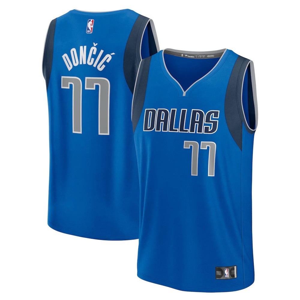 Dallas Mavericks Luka Doncic #77 Fanatics Fast Break Jersey Men's Small Blue